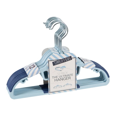 Simplify Kids Collar Saver Ultimate Hangers in Blue, 12PK 3229-BLUE